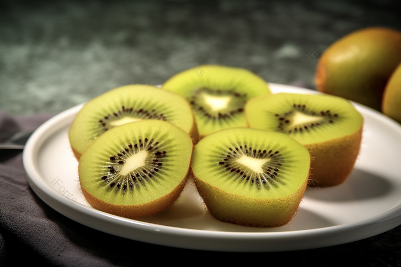 一盘新鲜的绿色成熟红心猕猴桃摄影图,高清,摄影图,摄影图片,图片大全,摄影图免费下载